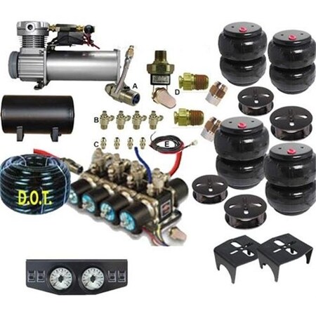 Airbagit AirBagIt FBS-Hummer-593 Hummer H1 2002 - 2006 Base Air Suspension Kit FBS-Hummer-593